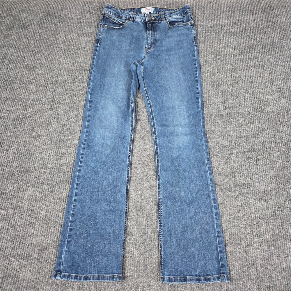 Wrangler Womens Medium Wash Bootcut Jeans Blue Stretch Denim Size 10/30 1802564
